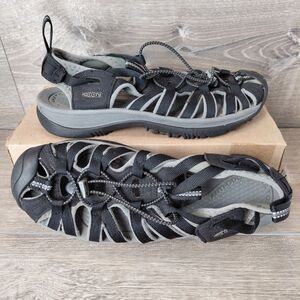 Keen Whisper Sandals Womens 9 Black Waterproof Sport Close Toe Outdoor Hiking